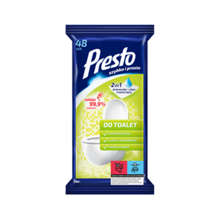 Presto Ściereczki gospodarcze do toalet 48 szt.